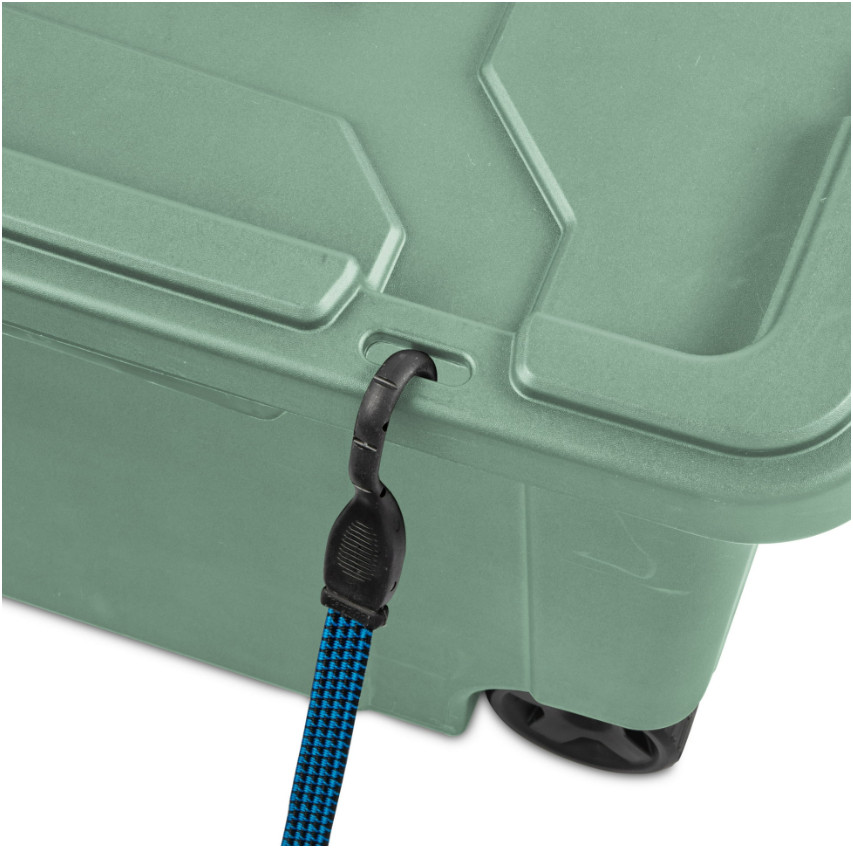 2 Pack Sterilite Extra Large 40 Gallon Plastic Wheeled Storage Bin, Light Green