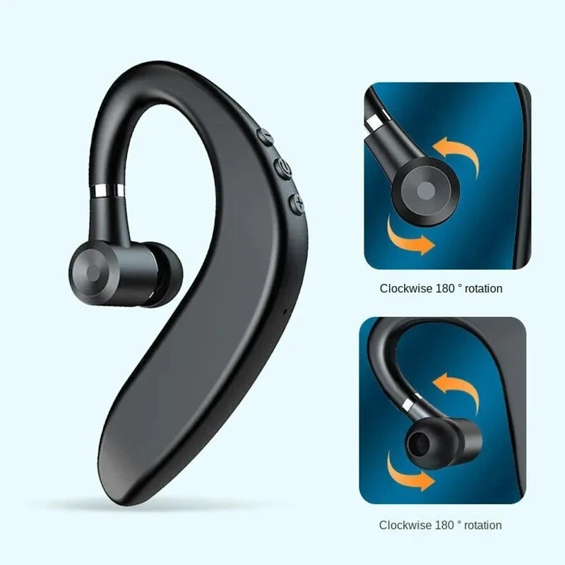 Bluetooth 5.2 Earpiece Wireless Headset Noise Cancelling Driving Trucker Earbuds