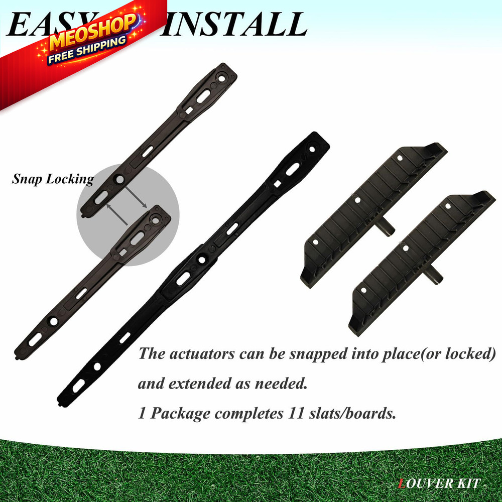 Explranltec Louver Bracket Kit, Deck Sunblind System, Shutters Hardware Black