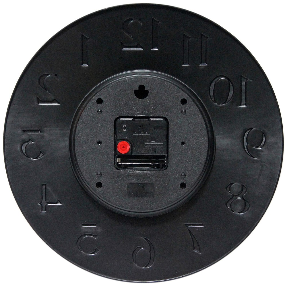 Infinity Instruments Vogue Round Black 12-inch Analog Wall Clock