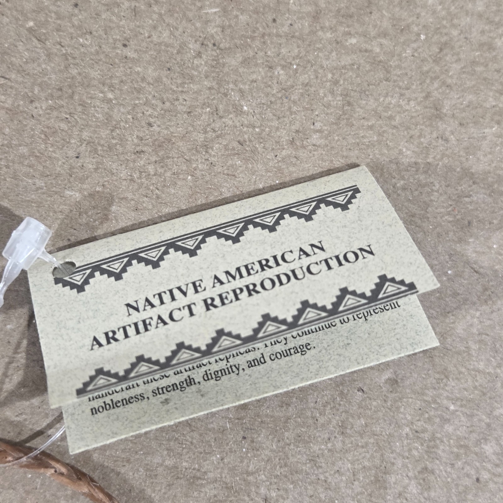 Authentic Navajo Peace Pipe 6" Handcrafted Black Beads leather wood stag