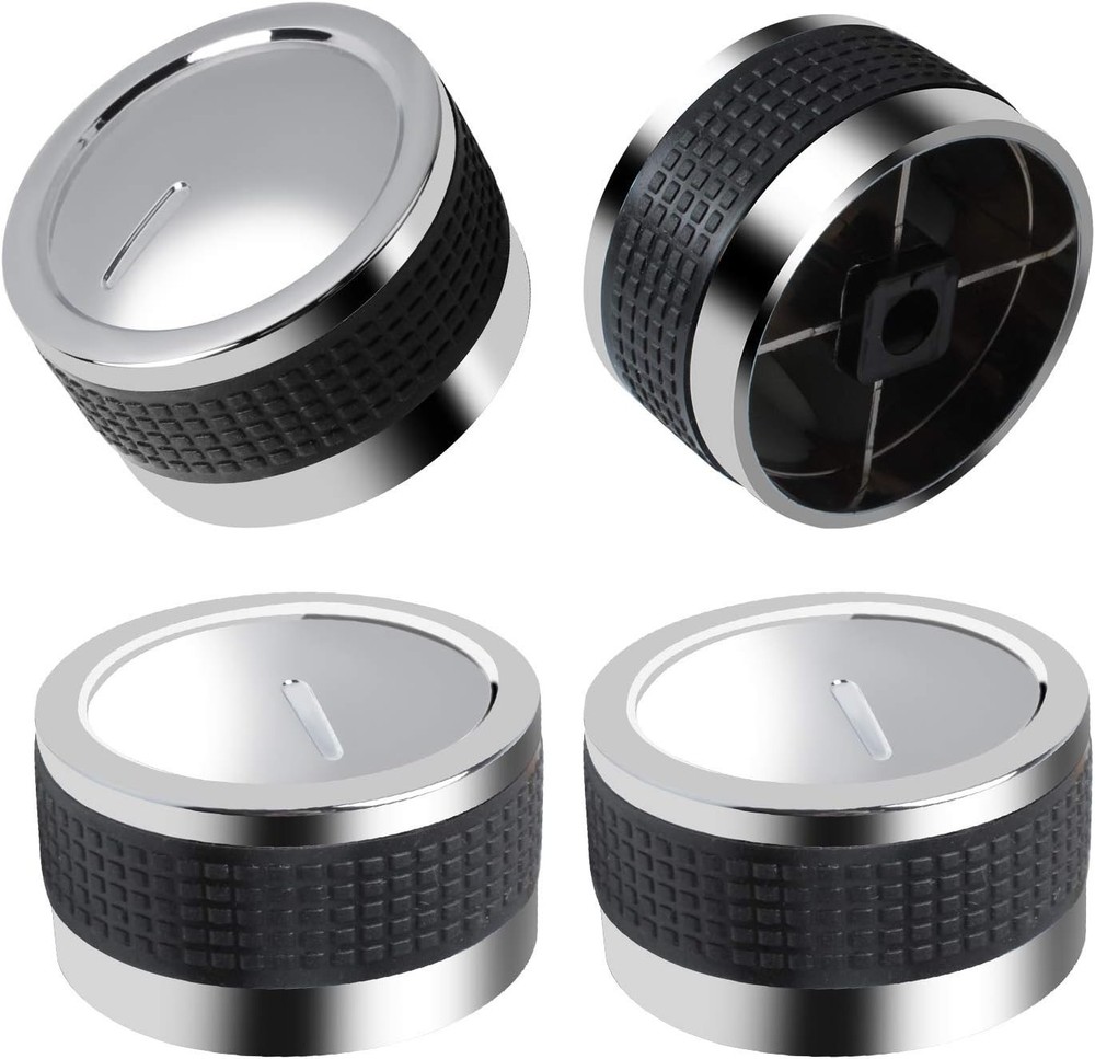 Gas Grill Knobs, Grill Control Knob Replacement Chrome Plated Plastic with Nonsl