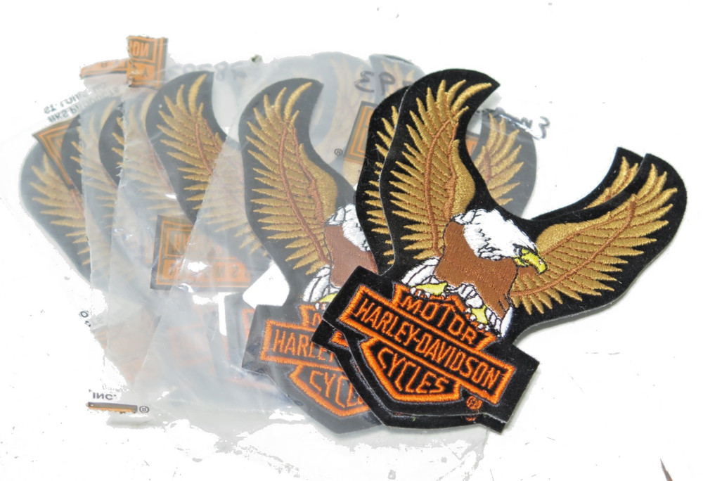 HARLEY DAVIDSON VINTAGE UP Brown Wing  EAGLE BAR & SHIELD PATCH 4"x 6" NEW