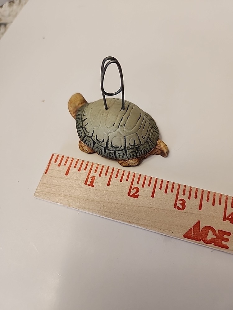 Small, Decorative TURTLE Figurine that functions as a Message or Bill Holder