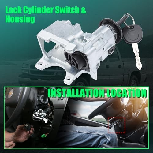 Ignition Lock Cylinder Switch & Ignition Lock Cylinder Housing for Chevy