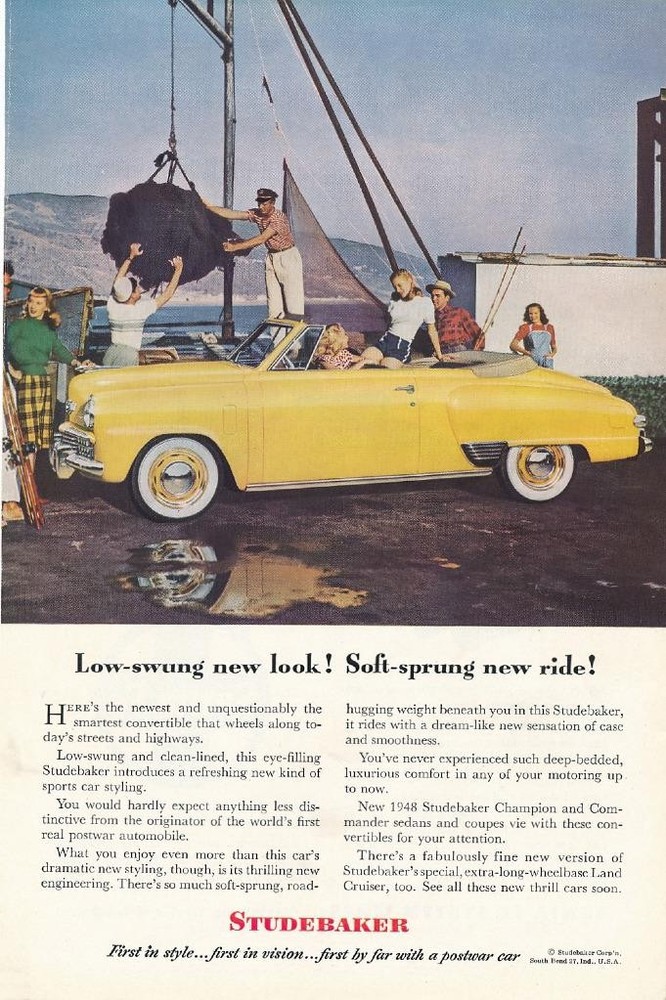 Magazine Ad - 1948 - Studebaker Convertible