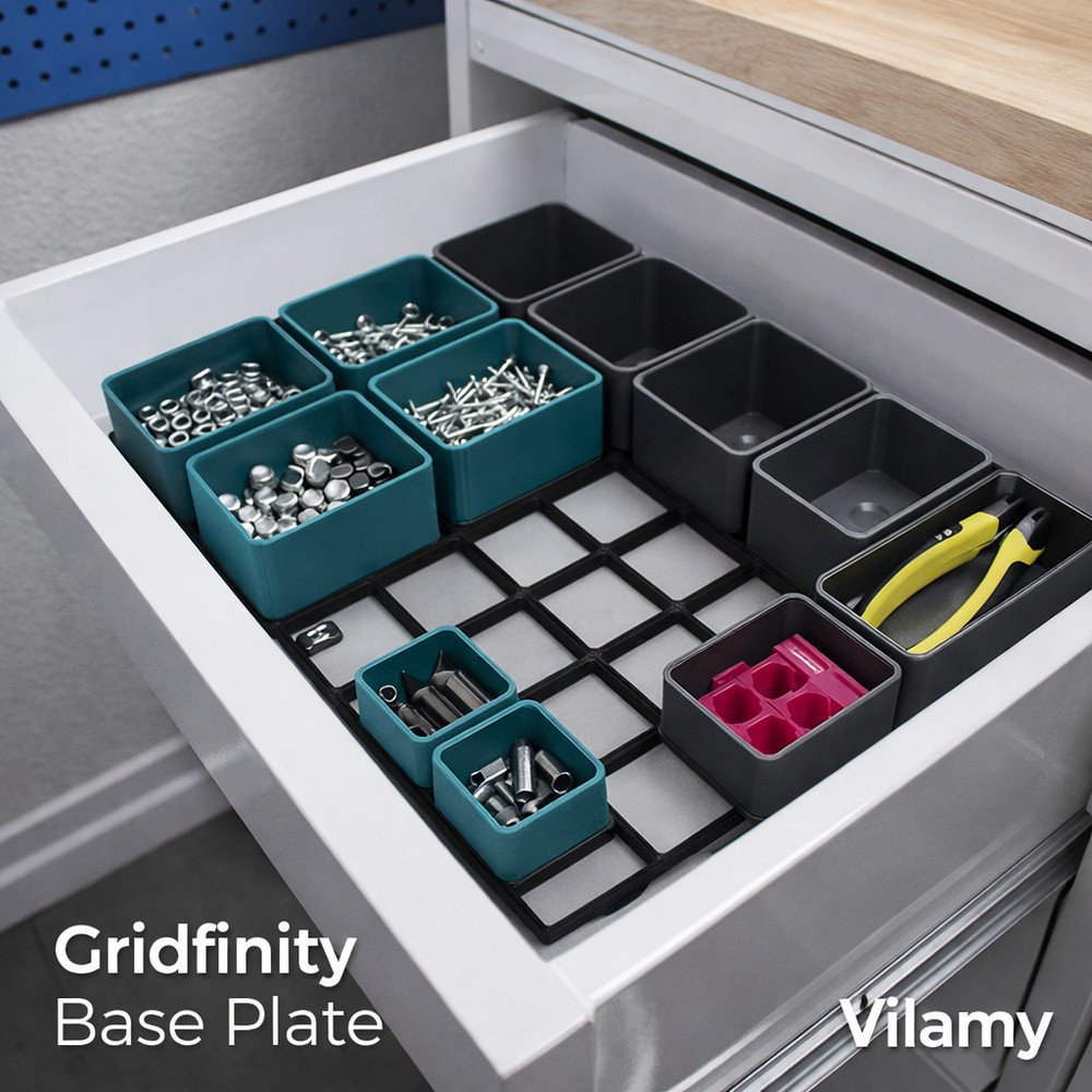Gridfinity 5x5 Base Plate 210x210mm Modular Drawer Organizer Grid USA