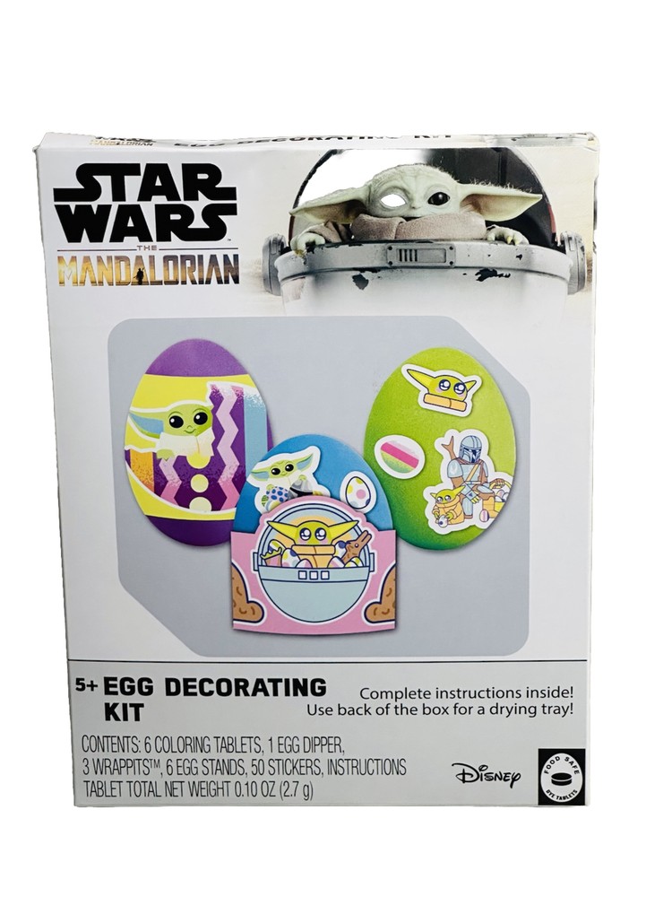 Star Wars The Mandalorian Easter Egg Decorating Dye Kit with 50+ Stickers
