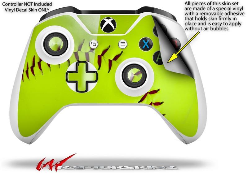 Skin for XBOX One S X Controller Softball Vinyl Decal