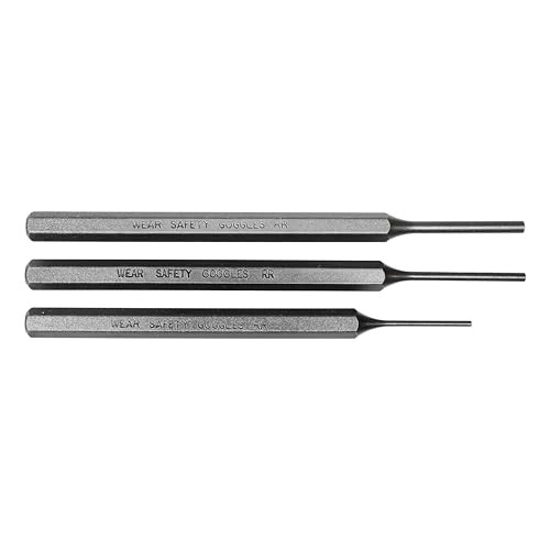 Mayhew Select 89032 Short Pin Punch Set, 3-Piece Assorted Sizes , Styles