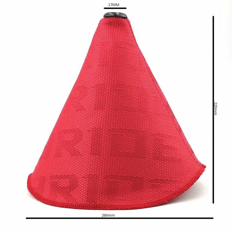 Universal BRIDE Red Hyper Fabric Shift Knob Shifter Boot Cover MT/AT