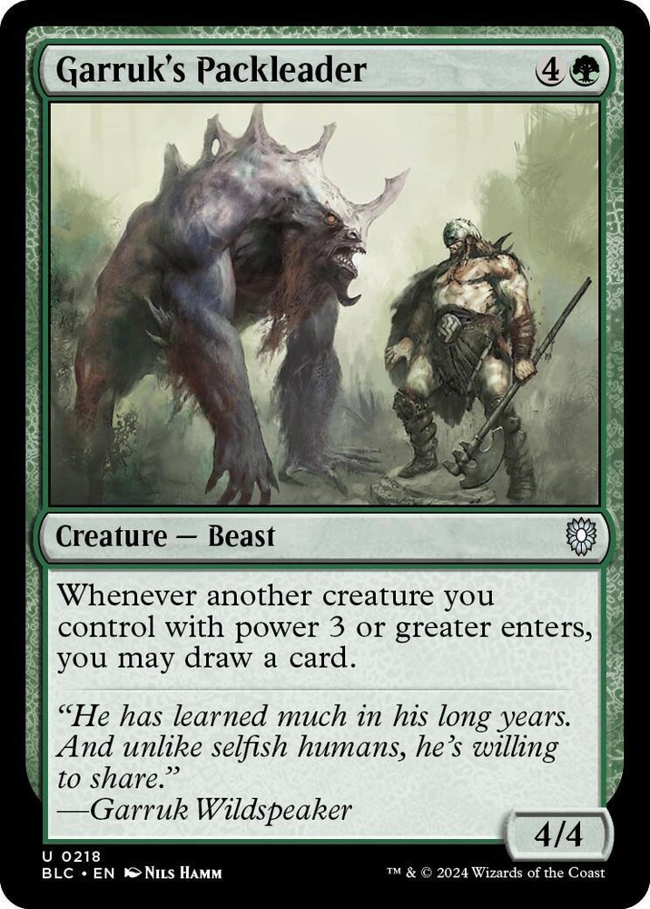 Garruk's Packleader [Bloomburrow Commander] Magic MTG