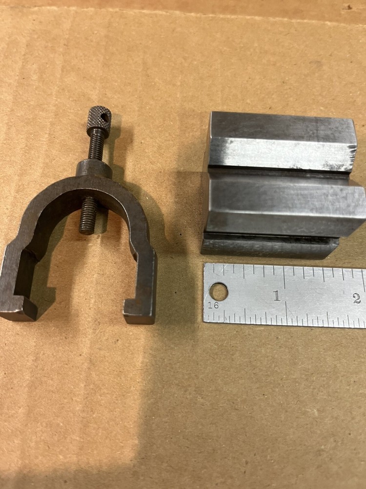 Small Toolmaker V-block W/Clamp