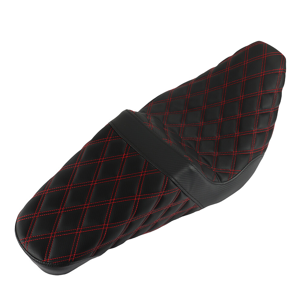 Red Lattice Stitch Step-Up Seat For Touring Road King Electra Street Glide 08+