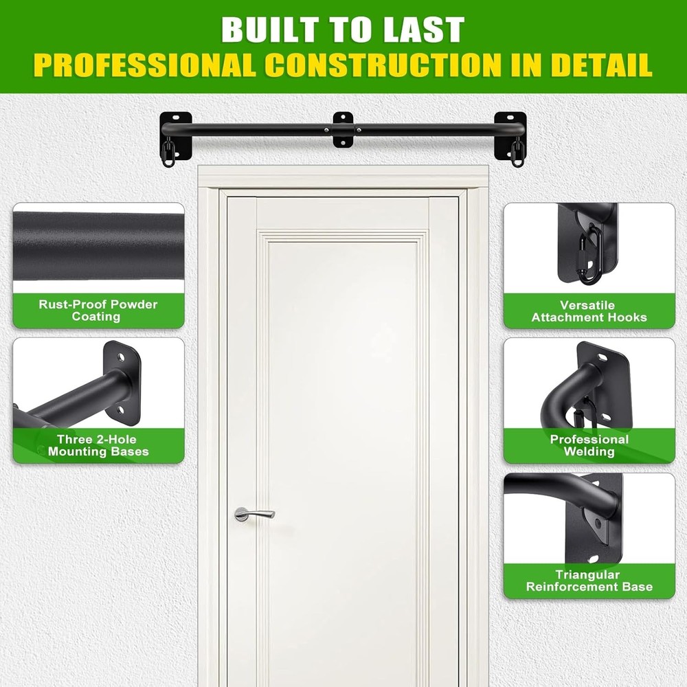 SELEWARE Heavy Duty Wall Mount Pull Up Bar for Home Gym