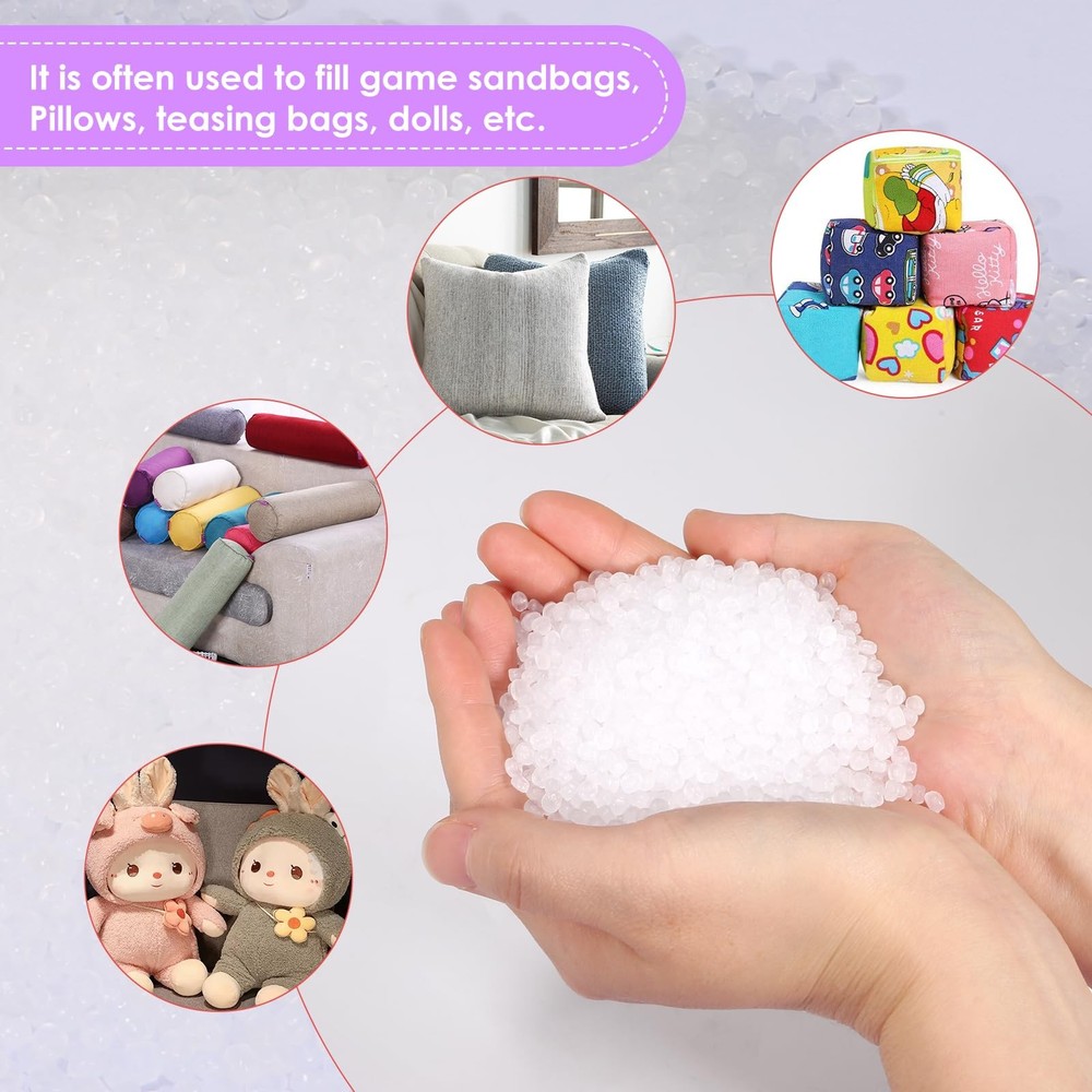 10 lb Polypropylene Pellets, Pellets Weighted Stuffing white