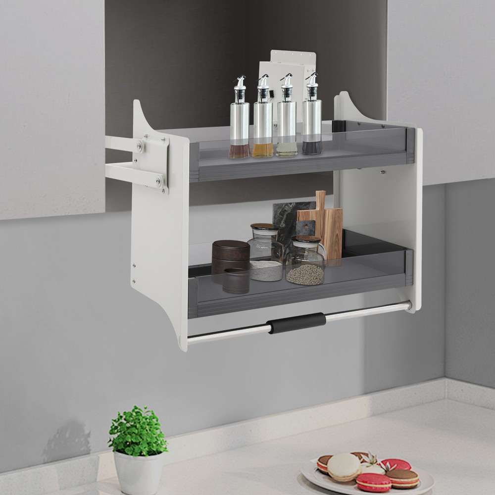 Pull-down Shelf Pull-down Shelf for Kitchen Upper Cabinets Kitchen Storage Rack