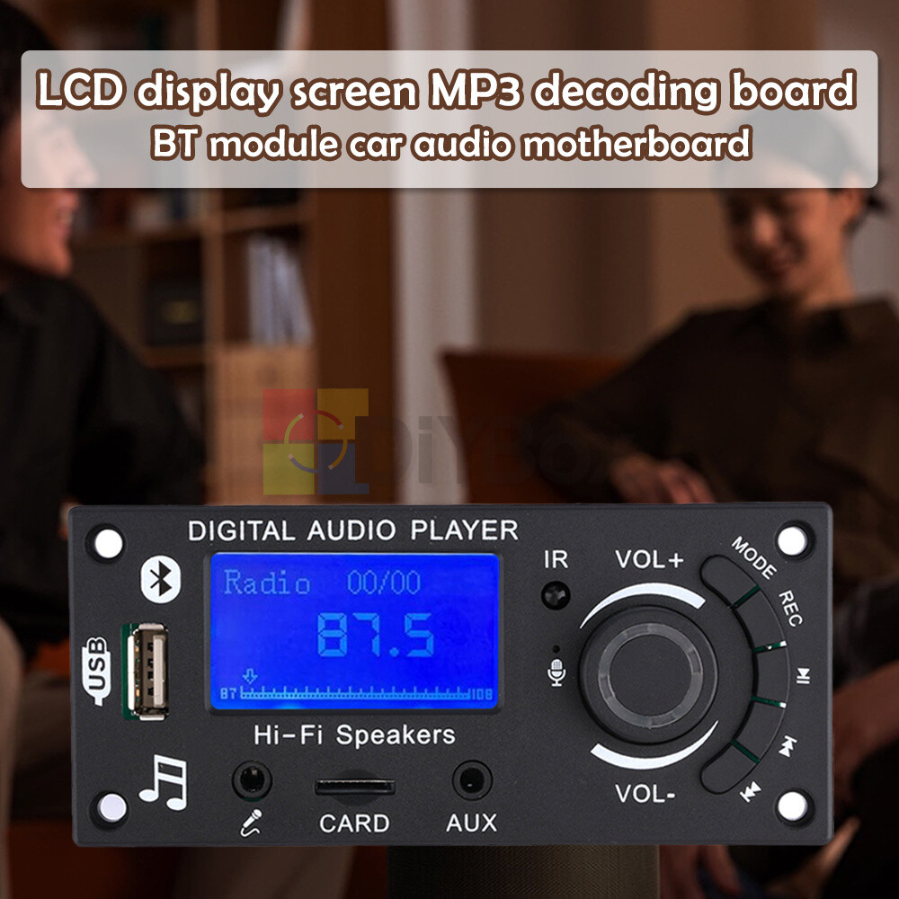 MP3 Decoder Board LCD Bluetooth FM Radio Audio Module with Remote Control 12V