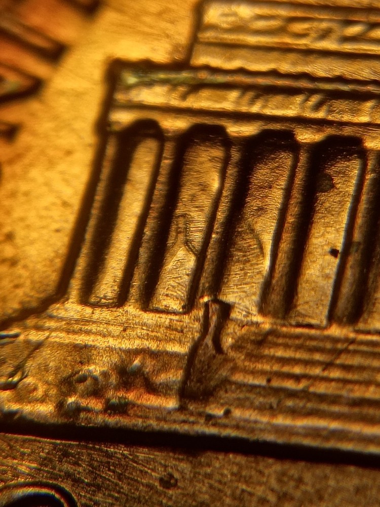 1983 P Lincoln Cent Reverse Die Clash