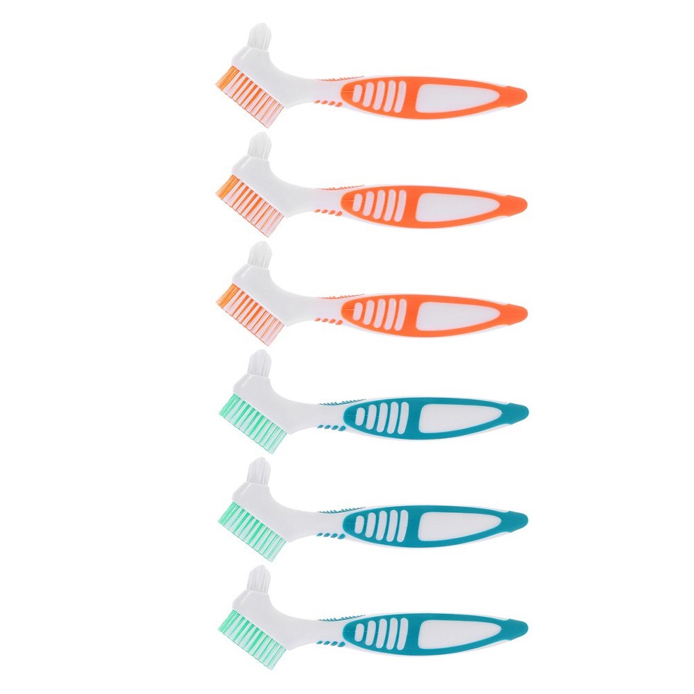 6 Pcs False Teeth Brushes Falseteeth Cleaning Tool