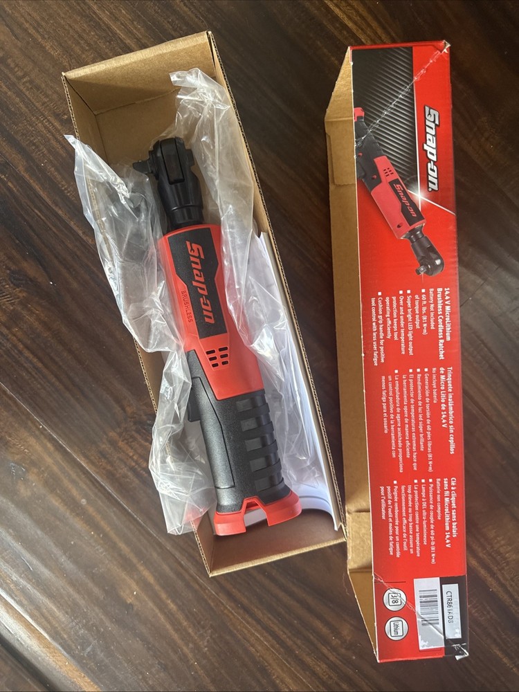 Snap On Tools CTR861adb 14.4 Brushless Cordless Ratchet Red New
