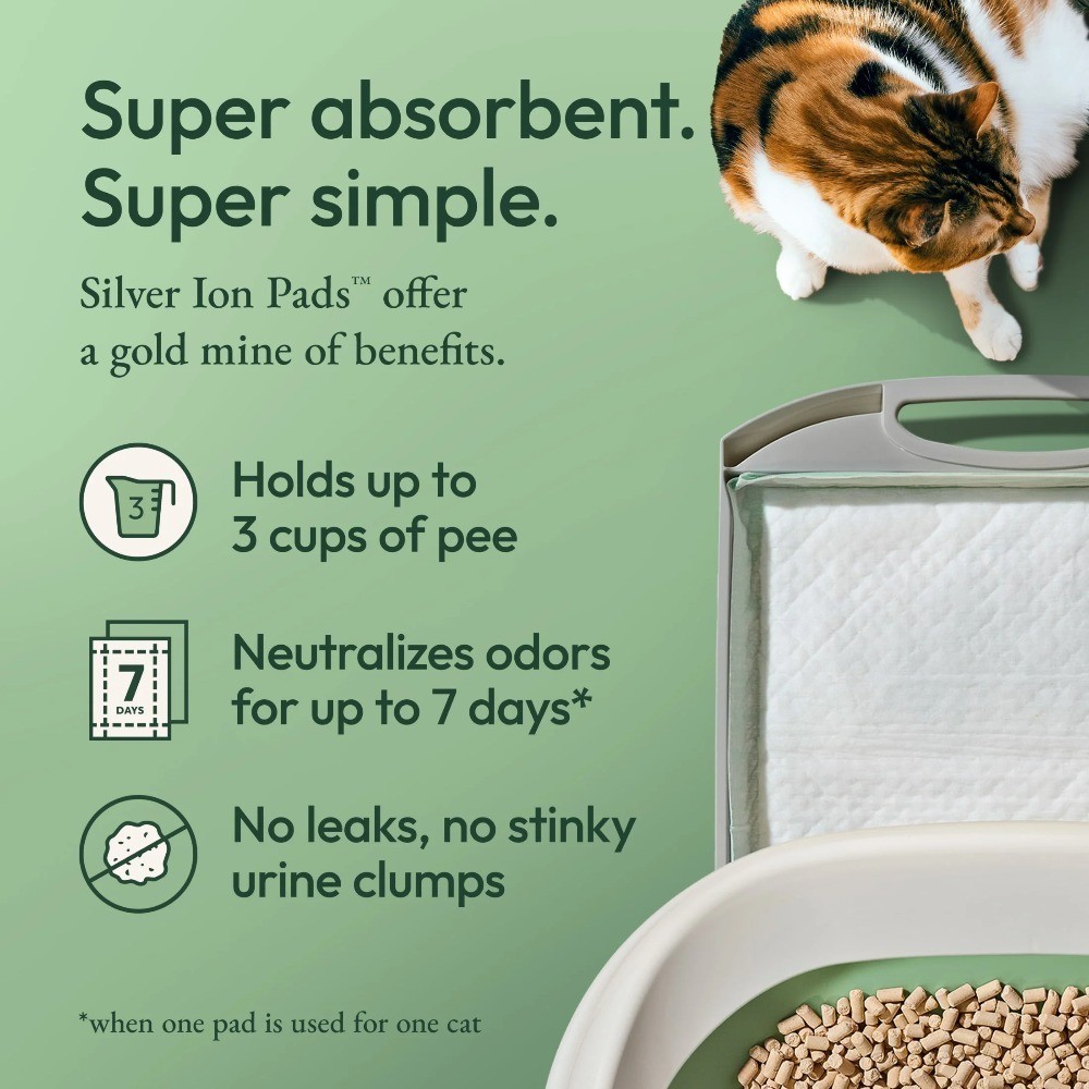 Breeze Multi-Cat Extra Strength Cat Litter Box Pads, Bright
