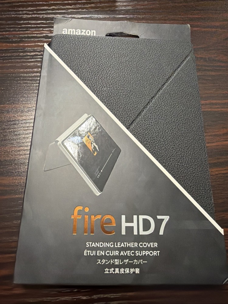 Standing Leather Case for Fire HD 7, 4th Generation, Black