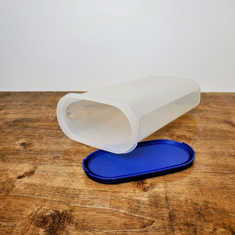Tupperware Modular Mates Oval #5 12¼ Cup Storage Container Blue Lid #1615