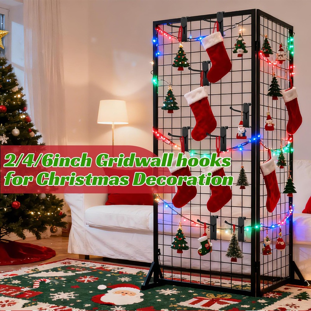40 PCS Gridwall Hooks 2 Inch Display Hooks For Grid Wall Panel Retail Shop
