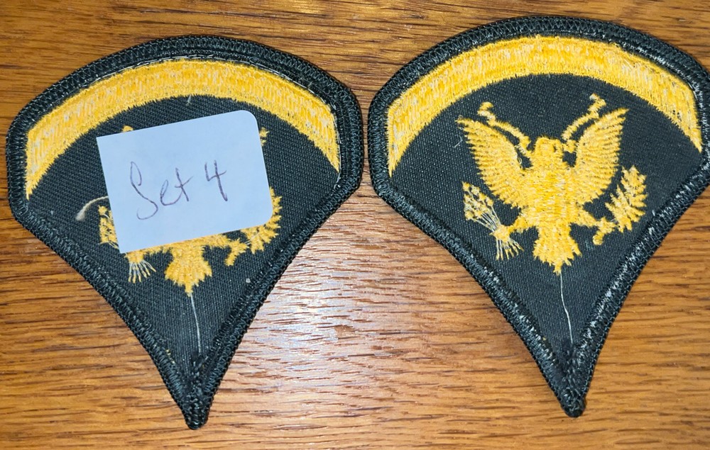 Vietnam War US Army Patch Technical Sergeant Rank Embroidered Patch OF PAIR