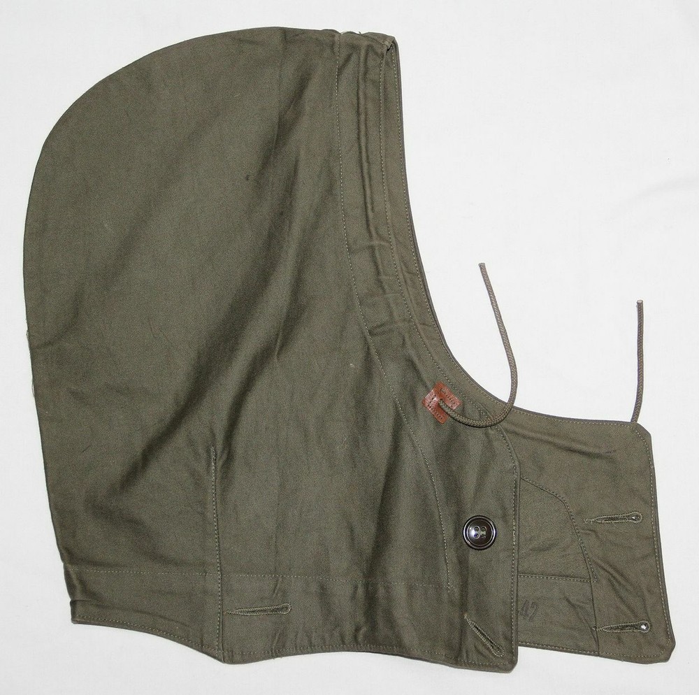 ORIGINAL WWII M-1943 COMBAT FIELD JACKET HOOD, SIZE MEDIUM, 1945 DATED