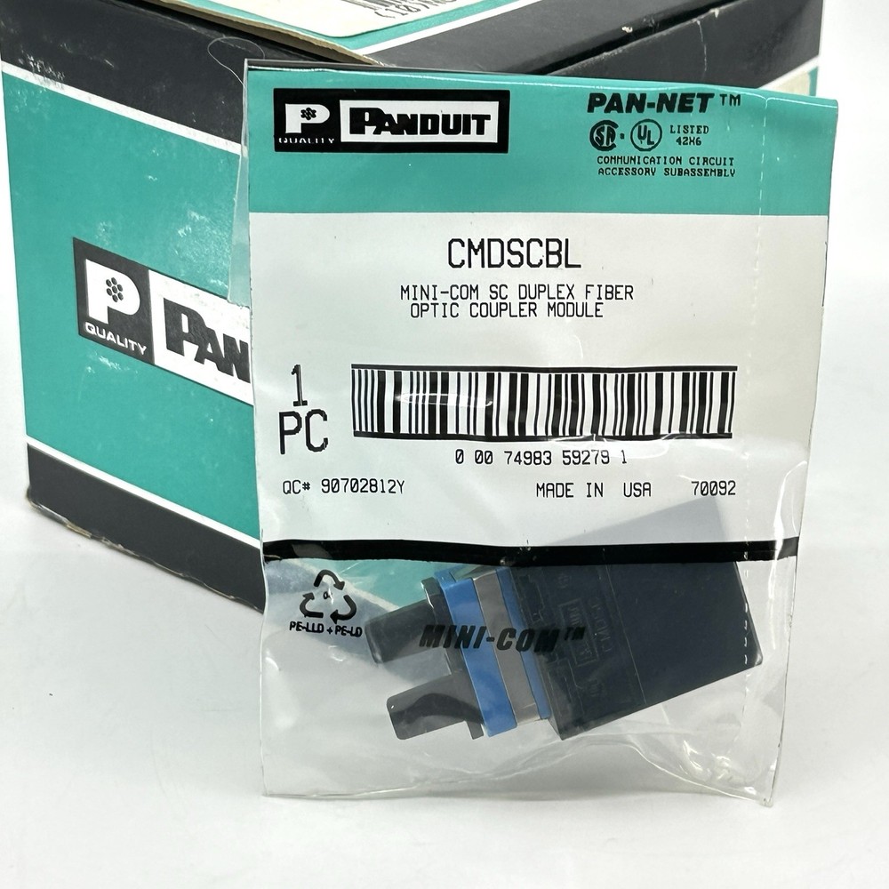 10 Panduit CMDSCBL Mini-Com SC Duplex Fiber Optic Coupler Module NEW FULL BOX
