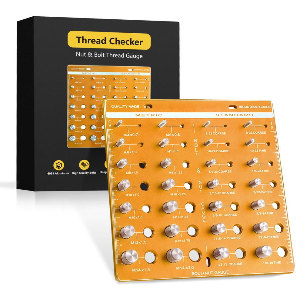 28 Nut and Bolt Thread Checker Bolt Identifier Board Bolt and Nut Identifier....
