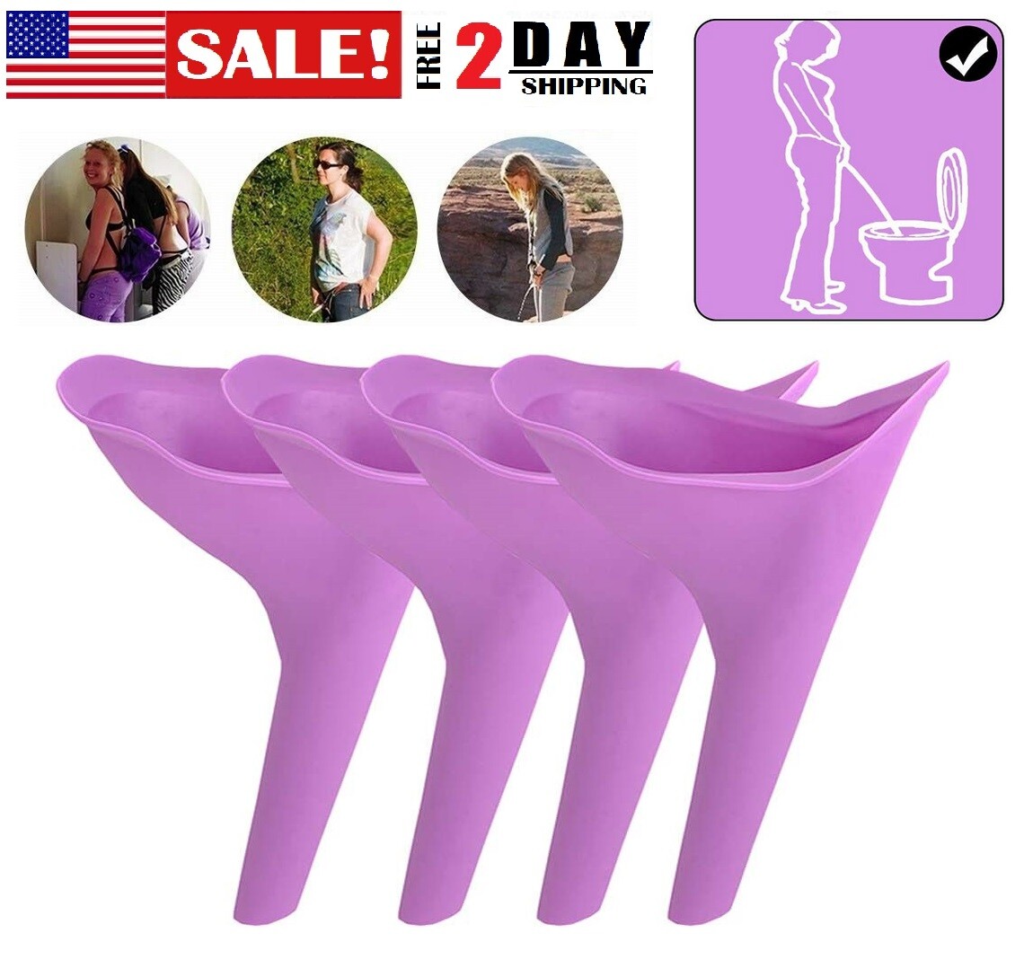 5Pcs Portable Female Ladies Urinal Funnel Camping Travel Toilet Stand Pee Device