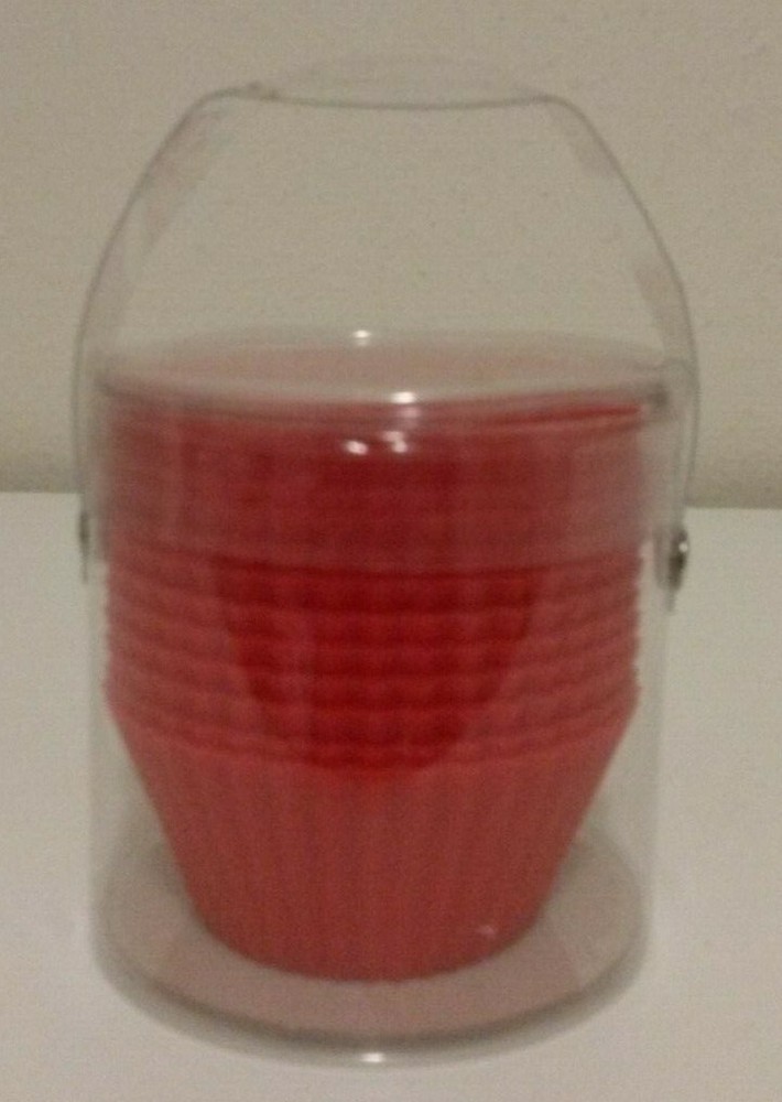 Chef Select Ergo 100% Silicone Reusable Red Bake Cups