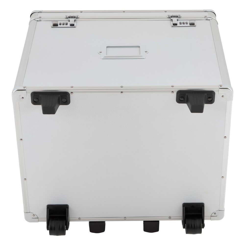 Locking Mobile Business Case, Aluminum Alloy File Lock Box, Hand pull File Case