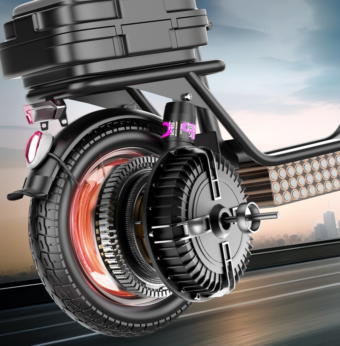 Electric Scooter with Seat 1500W 30MPH 45 Miles Range14" Tire with Basket US