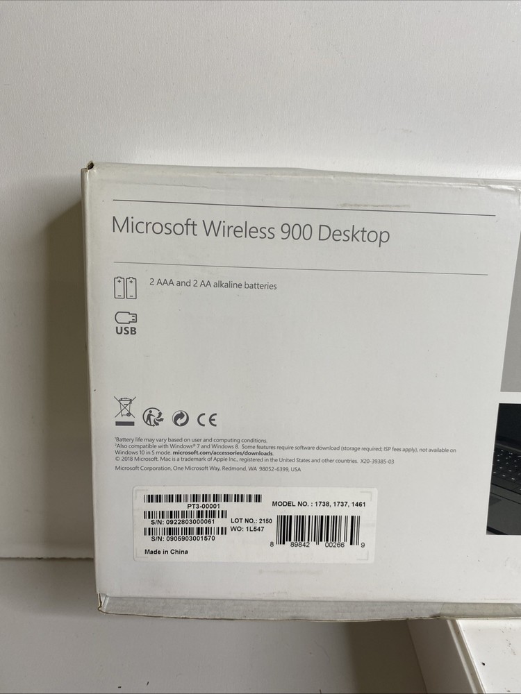 Microsoft Wireless Desktop 900 Keyboard Mouse Combo - Black