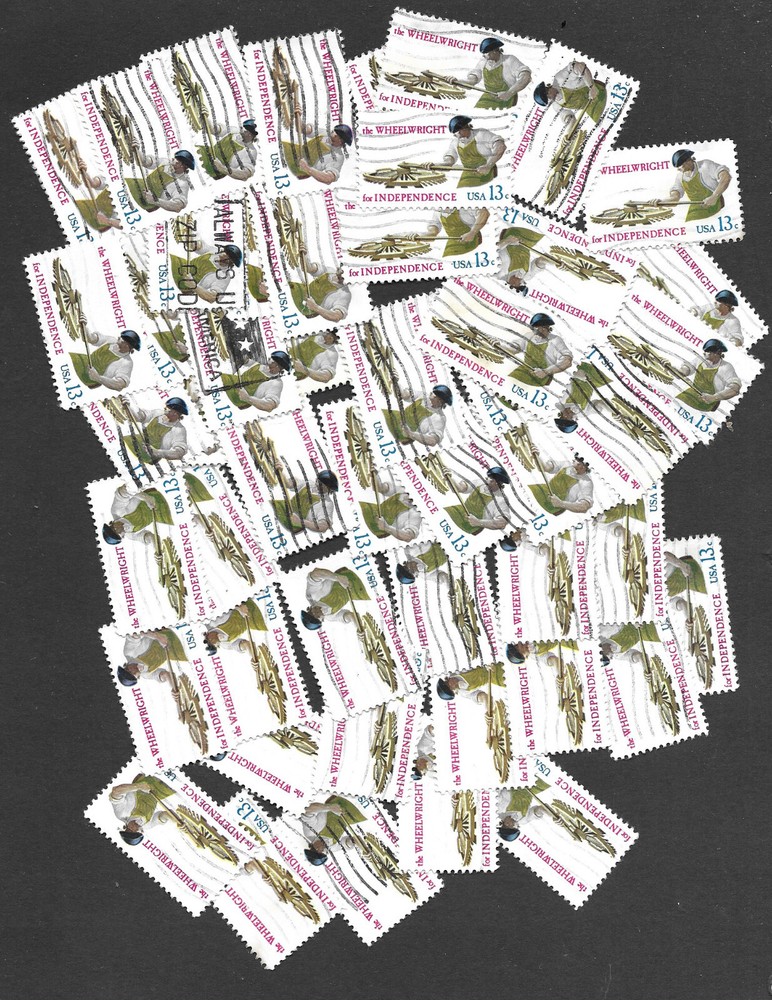 US Postage Stamps for Crafting- Scott 1719- 50  13c Wheelwright - Multicolored