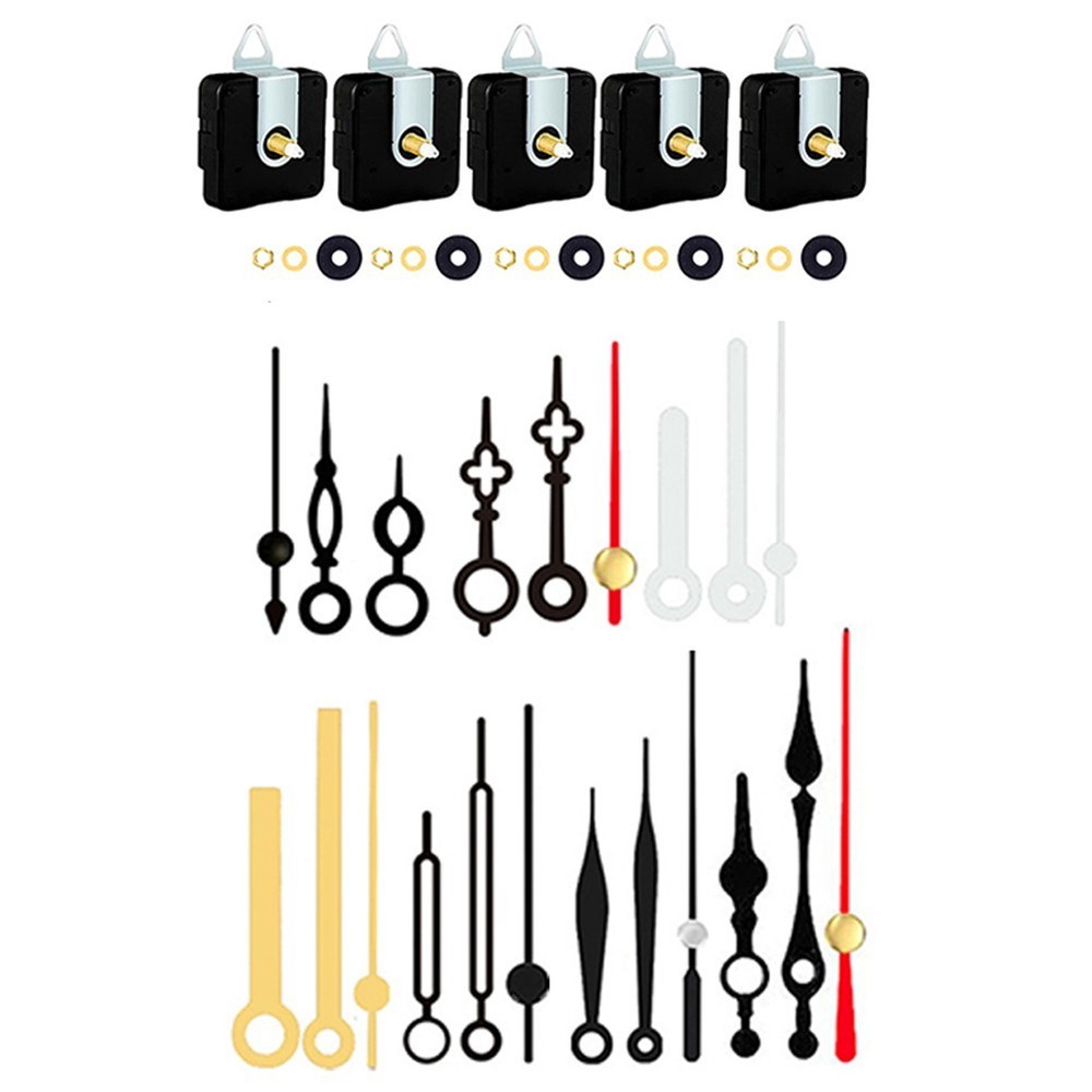 Silent Battery Powered Quartz Clock Movement Replacement Kit with Hands