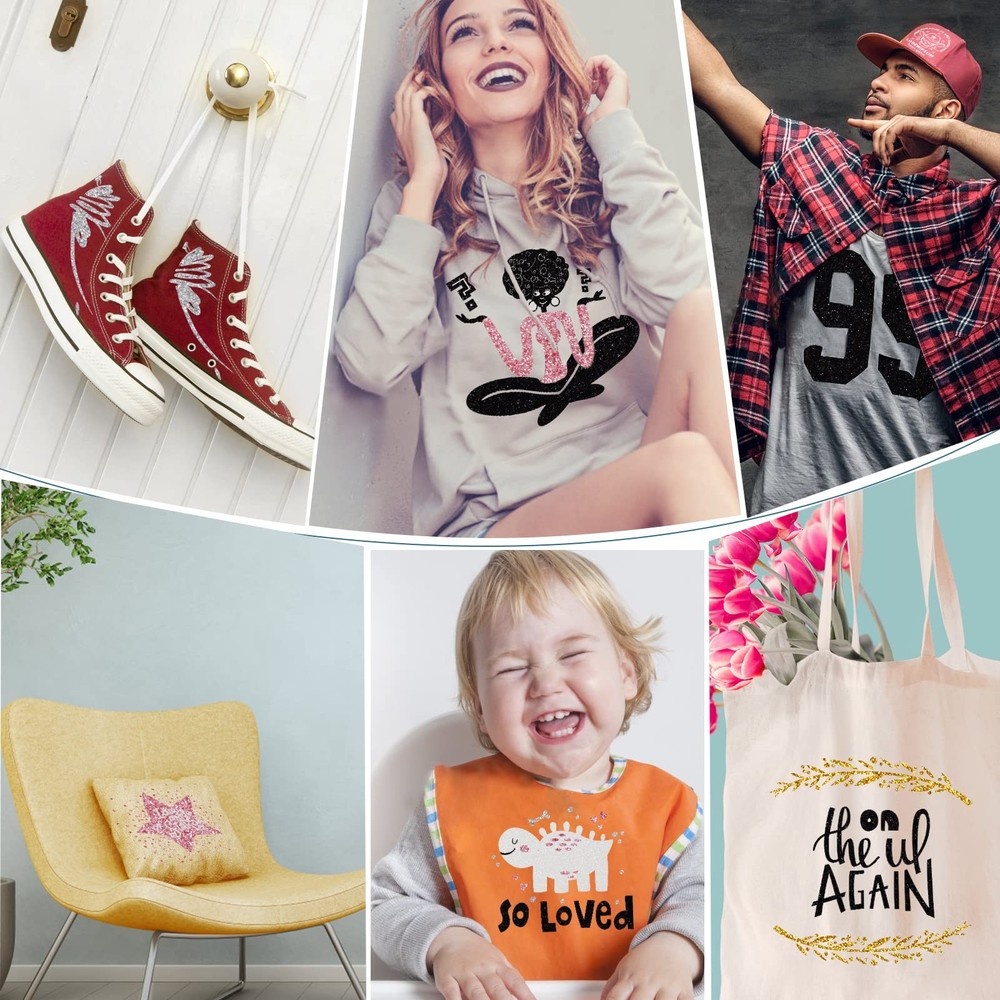 Glitter HTV 20FT Roll Pink