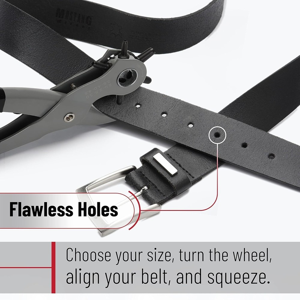 Leather Hole Punch Tool - 6 Sizes for Crafting Precision & Versatility