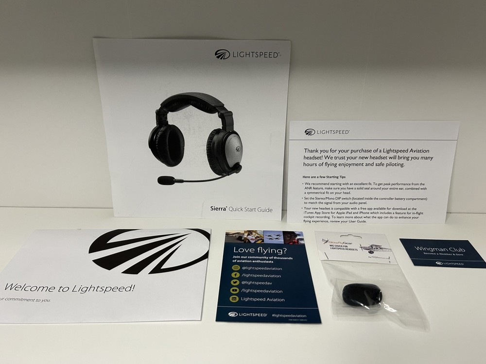 Lightspeed Sierra Dual Plug With Bluetooth Aviation Headset