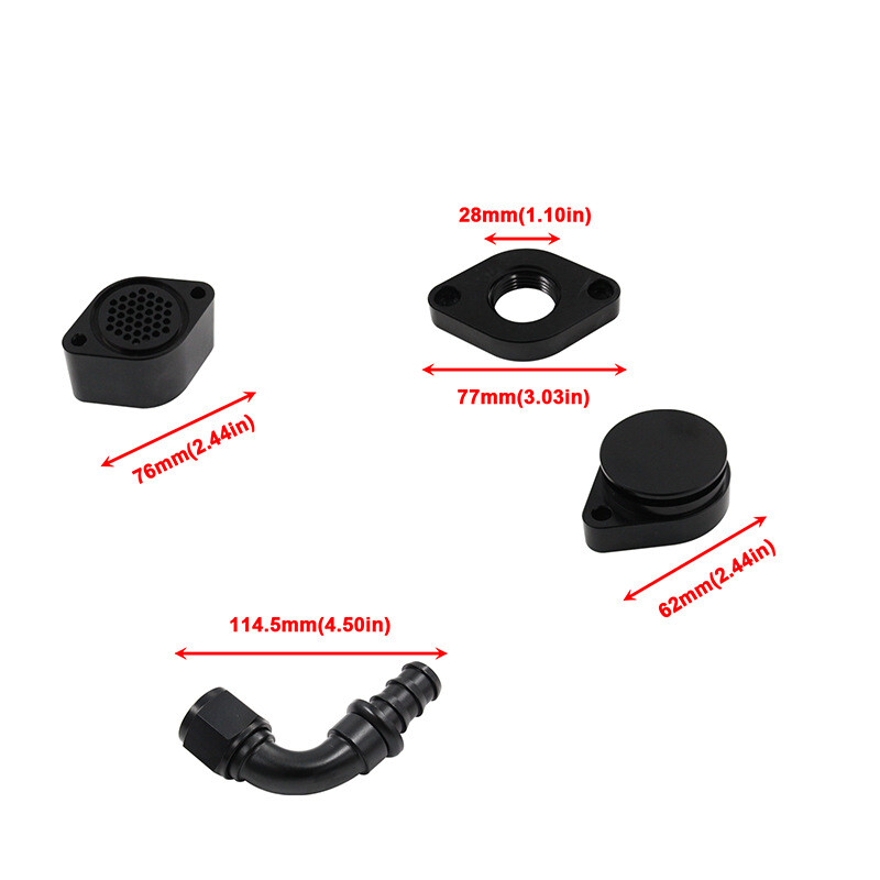 For FORD 2011-20 6.7L Powerstroke Crankcase CCV PCV Engine Kit Replacement Black