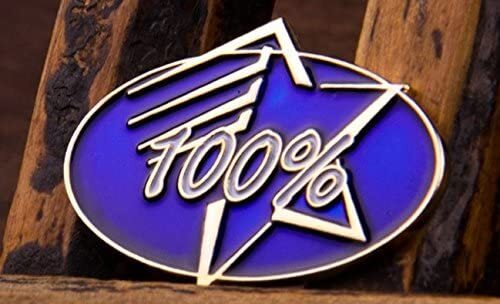 100% Achievement Pin