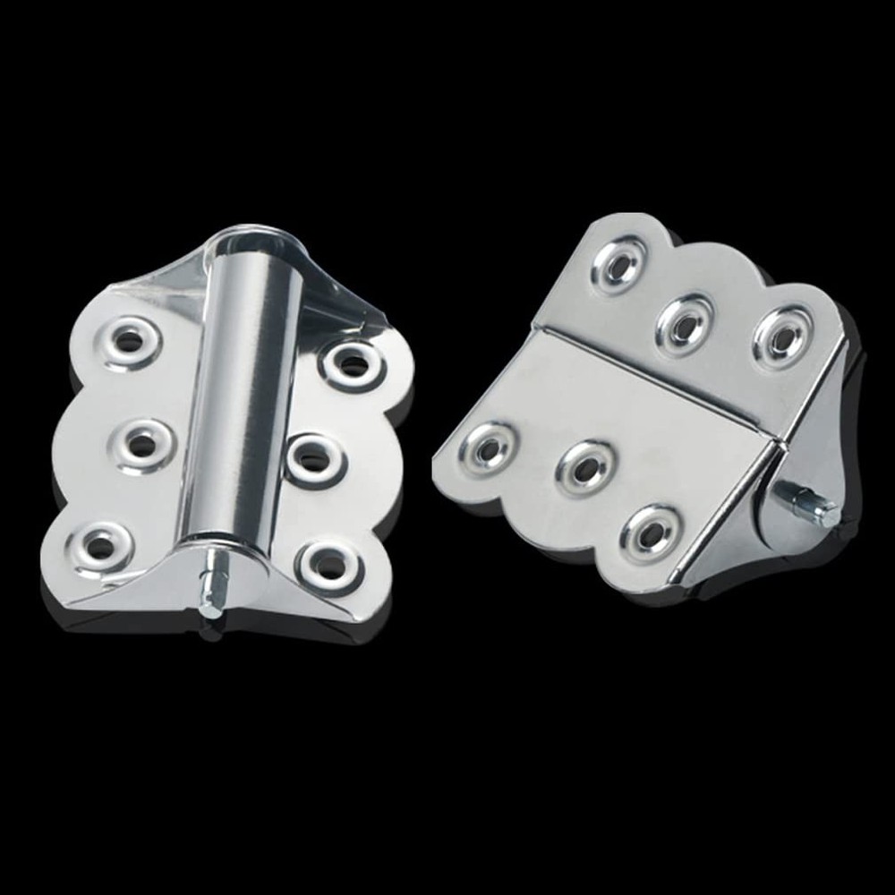2 Pcs Stainless Steel Screen Door Hinges Hardware Spring Loaded Hinge, Silver