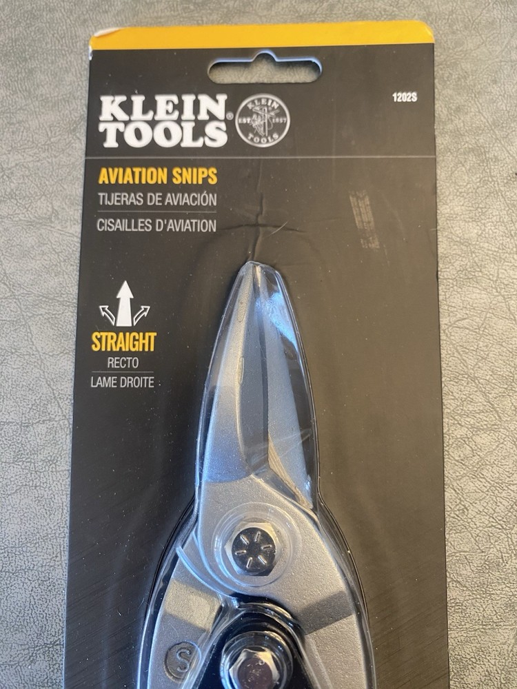 KLEIN TOOLS STRAIGHT CUTTING AVAITION SNIPS One Pair