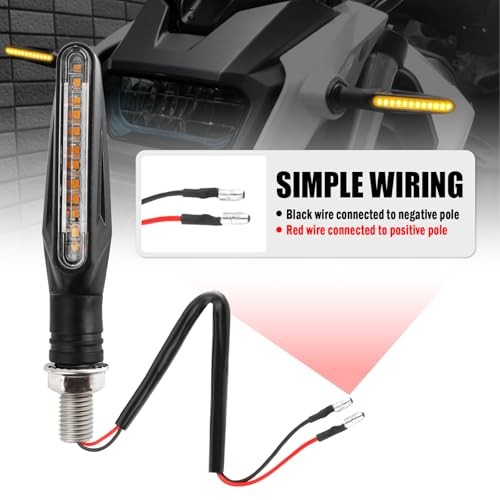 4PCS Motorcycle Turn Signals LED,2026 New Dynamic Sequential Flowing