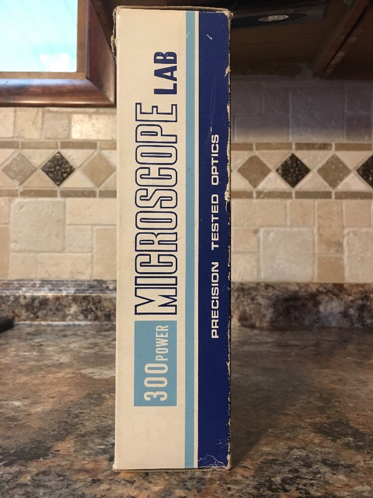 Vintage Precision Tested Optics 300 Power Microscope Lab w/Box~Creative Science