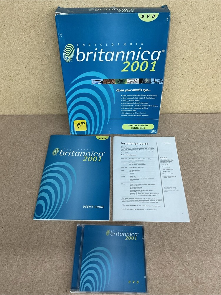 Encyclopedia Britannia 2001 DVD Big Box PC